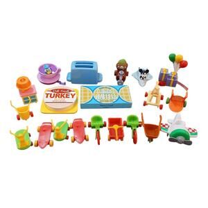 Vintage‎ Lot of 20 Random Toys Plastic Wood McDonald's Melissa & Doug Disney